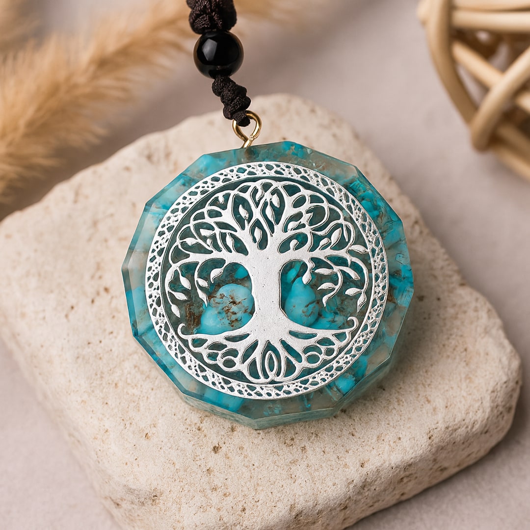 Orgonite Pendant "Anahata" in Turquoise
