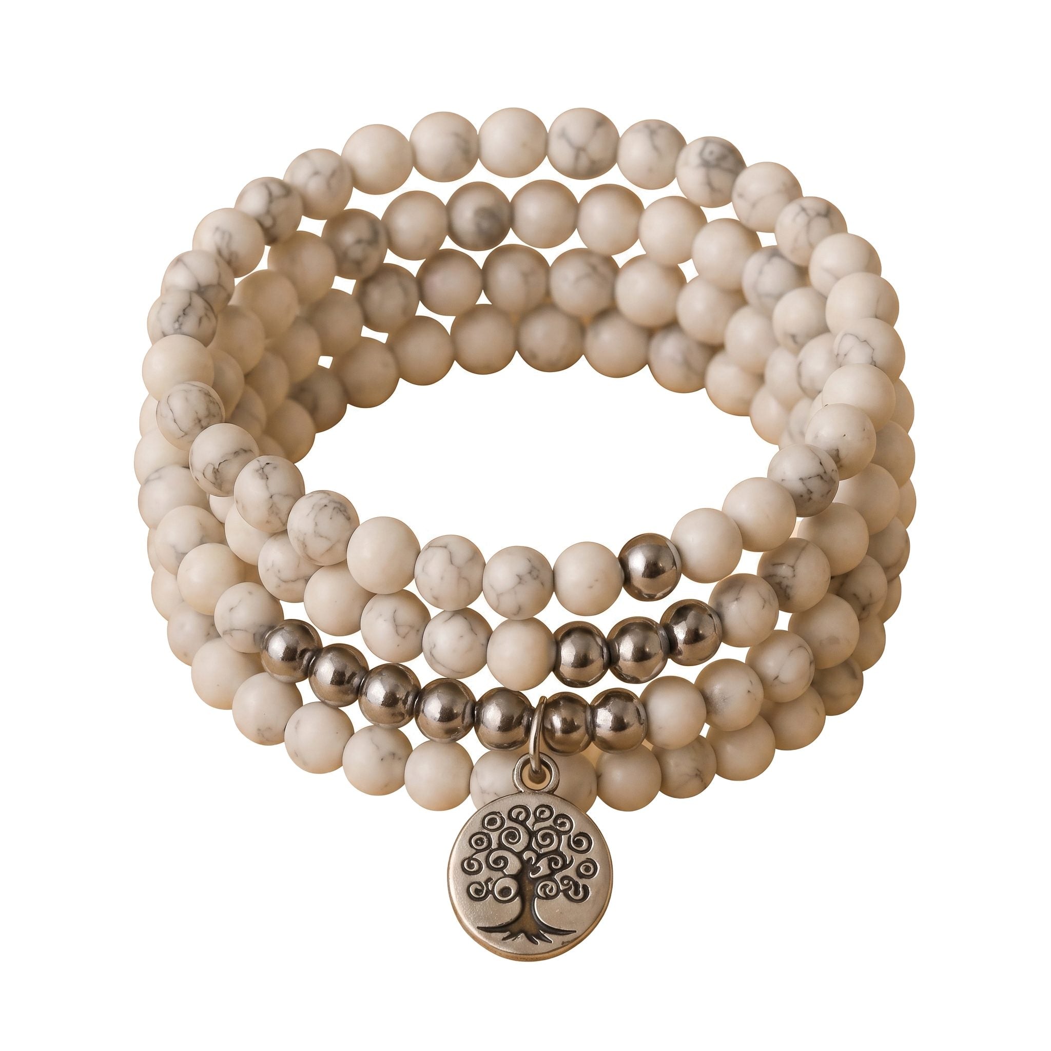Mala-Armband „Weibliche Sanftheit“ aus Howlith