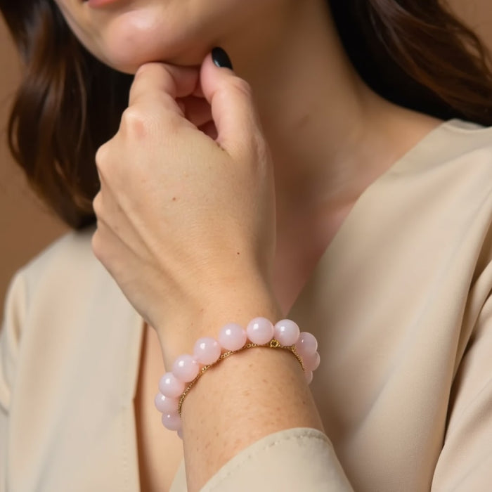 "Unconditional Love" Armband aus Rosenquarz