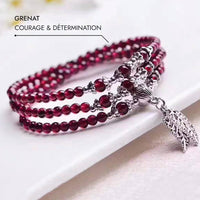 "Abundance" Multi-Wrap Bracelet in Garnet 5