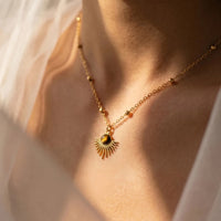 “Maya Sun” Pendant in Tiger's Eye 2