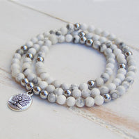 "Feminine Softness" Mala Bracelet in Howlite 4