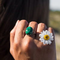 Adjustable Ring "Metamorphosis" in Malachite 5