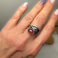 Adjustable Ring "Prema" in Garnet 4