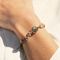 "Wisdom" Braided Bracelet in Jasper & Labradorite 4