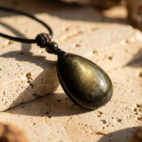 Drop Pendant "Inner Strength" in Golden Obsidian 3