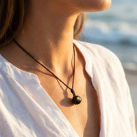 "Sphere" Pendant in Golden Obsidian 2