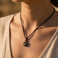 "Link Eternal" Paw Pendant in Golden Obsidian 5