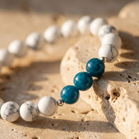 "Motivation" Bracelet in Apatite & Howlite 3