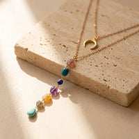 Double Necklace "Cascade of the 7 Chakras" 1