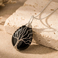 Natural Stone Tree of Life Pendant 7