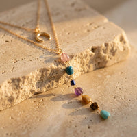 Double Necklace "Cascade of the 7 Chakras" 3