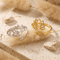 Adjustable Divine Lotus Ring 6