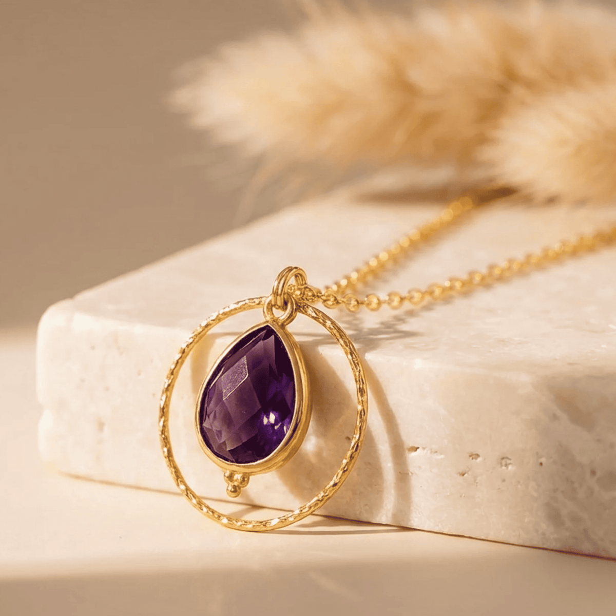 "Circle of Serenity" Necklace in Amethyst