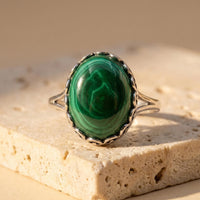 Adjustable Ring "Metamorphosis" in Malachite 3