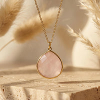 "Endless Sweetness" Pendant in Rose Quartz 1