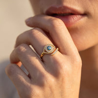 Adjustable Blue Eye Lucky Ring 2