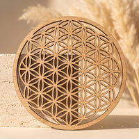 Flower of Life "Symbol of Harmony" in Natural Wood 1