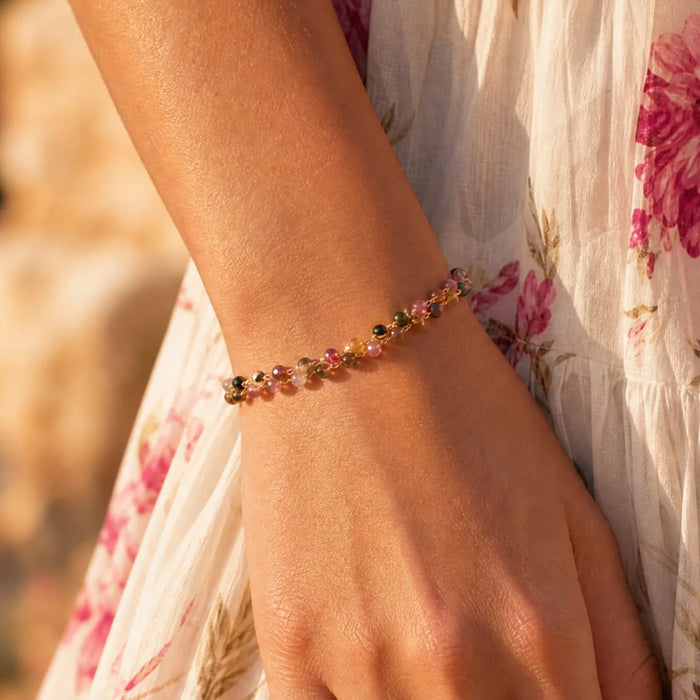 Elegant Multicolor Tourmaline Bracelet