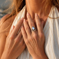 "Intuitive Moon" Ring in Moonstone 2