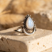 "Intuitive Moon" Ring in Moonstone 5