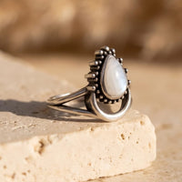 "Intuitive Moon" Ring in Moonstone 3