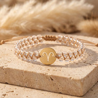 "12 Constellations" Braided Bracelet in Natural Stones 8