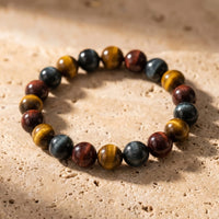 "Multiple Eye" Bracelet in Tiger's Eye, Bull's Eye & Hawk's Eye 5