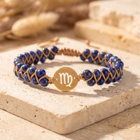 "12 Constellations" Woven Bracelet in Natural Stones 6