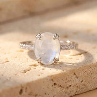 Adjustable "Kirana" Ring in Moonstone & Silver 1