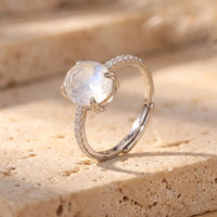 Adjustable "Kirana" Ring in Moonstone & Silver 3