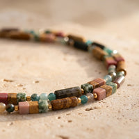 Chic Bohemian Necklace in Natural Stones 4