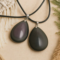 Droplet Pendant in Celestial Eye Obsidian 3