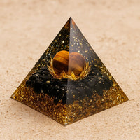 Orgonite "Cassiel" in Black Obsidian & Tiger's Eye 3