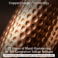 Certified Ayurveda® Pure Copper Water Bottles - V2 Hand-Hammered Edition 4