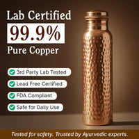 Certified Ayurveda® Pure Copper Water Bottles - V2 Hand-Hammered Edition 2