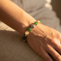 "Symbols of Luck" Bracelet in Jade, Citrine & Hematite 2