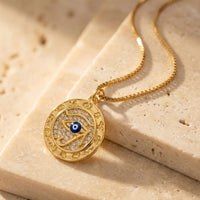 "Protection Symbol" Golden Eye of Horus Necklace 1