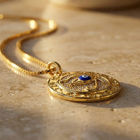 "Protection Symbol" Golden Eye of Horus Necklace 4