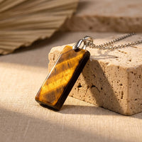 "Elegance & Power" Pendant in Tiger's Eye or Black Obsidian 1