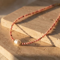 "Pearl of Tenderness" Necklace - Rhodochrosite 4