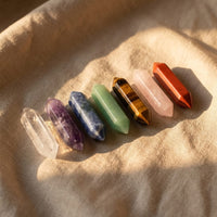 Reiki Set - Set of 7 Natural Stones & 7 Double Points 6