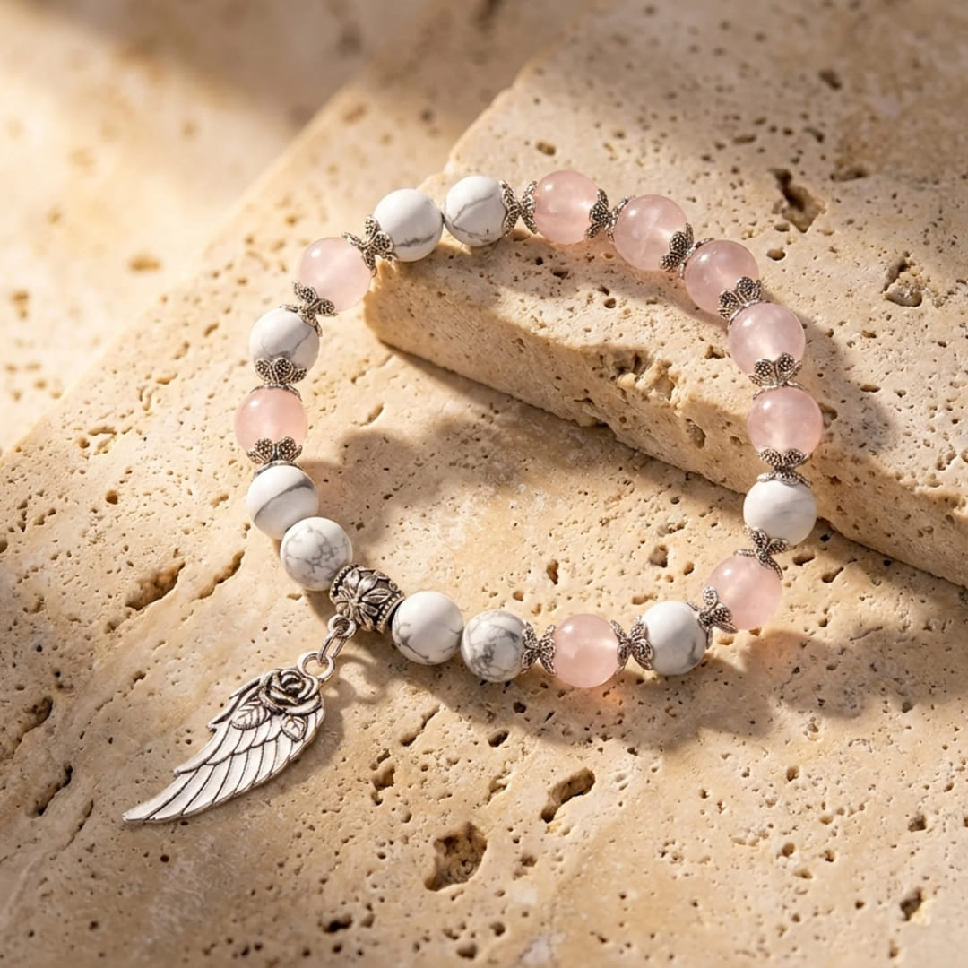 "Angel Wing" Bracelet in Natural Stones