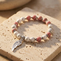 "Angel Wing" Bracelet in Natural Stones 6