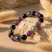 "Protective Bubble" Bracelet – Amethyst, Hematite & Obsidian 3