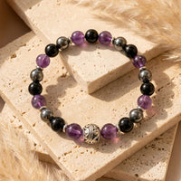 "Protective Bubble" Bracelet – Amethyst, Hematite & Obsidian 4