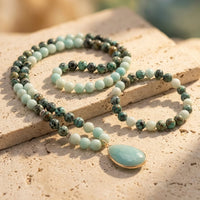 Mala Necklace "Return to the Essential" in Amazonite 6