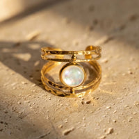 Adjustable Ring "Softness of Mother-of-Pearl" 1