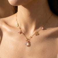 "Cocoon of Love" Necklace in Rose Quartz 2