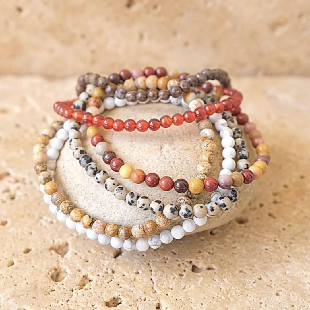Fine Stone Bead Bracelet of 4mm